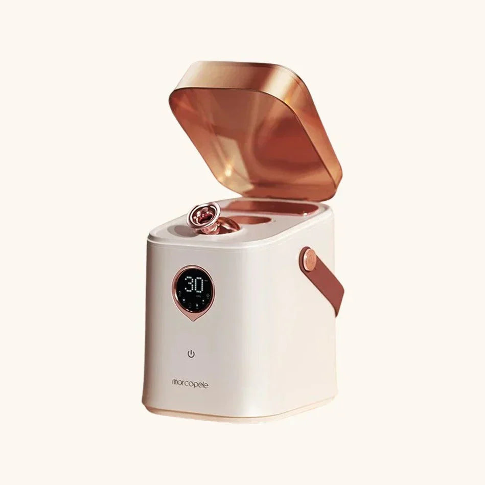 Nano Ionic Face SteamerThis innovative beauty device harnesses the power of nano-ionic steam technology to deeply hydrate your skin, unclog pores, and promote a radiant, youthful complexio