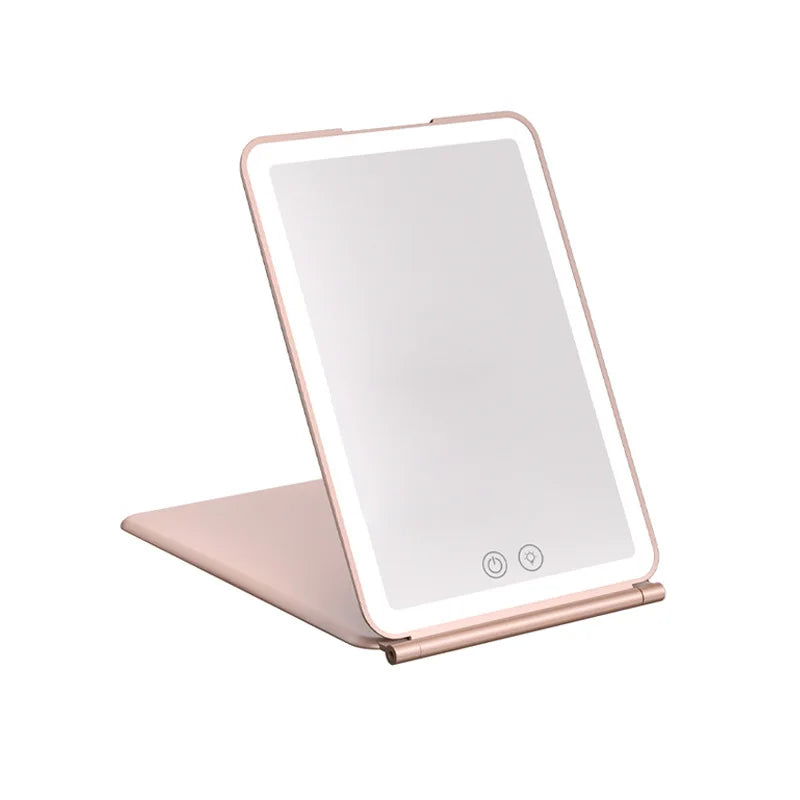 Folding Makeup Led MirrorIntroducing our Folding Makeup LED Mirror, the ultimate companion for flawless makeup application and grooming on the go. This compact and sleek mirror combines conv