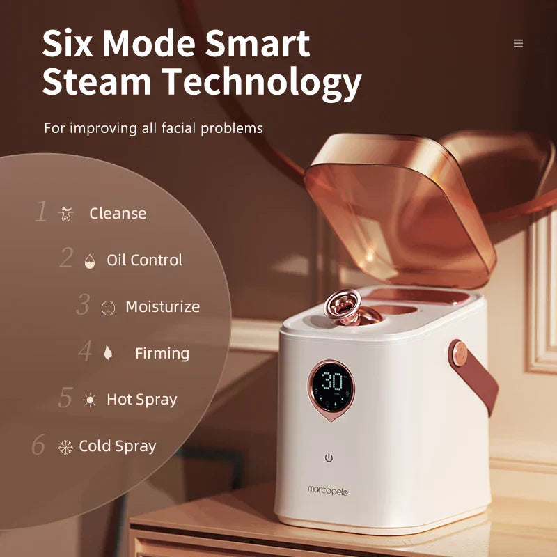 Nano Ionic Face SteamerThis innovative beauty device harnesses the power of nano-ionic steam technology to deeply hydrate your skin, unclog pores, and promote a radiant, youthful complexio